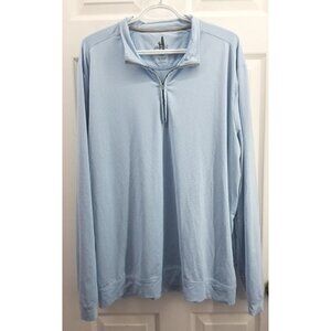 Johnnie O Vaughn Gulf Blue 1/4 Zip Long Sleeve Performance Pullover UPF50 Sz XL